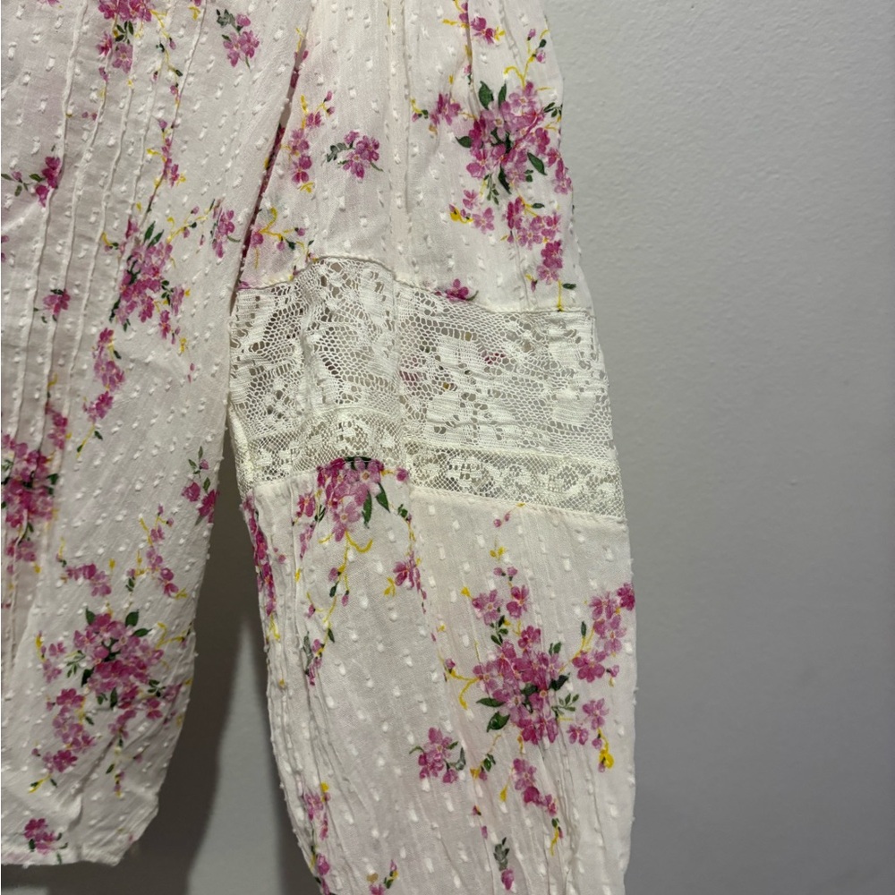 LoveShackFancy Size Small Button Down Blouse - image 5